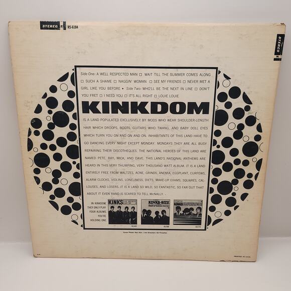 Kinks Kinkdom Vinyl Record 1965 - Picture 2 of 6
